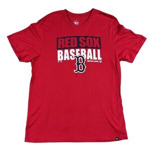 Red Sox Baseball 47 Brand Red MLB Tee Sz Large